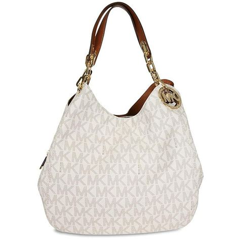 michael kors fulton large logo shoulder bag vanilla|Michael Kors fulton shoulder bag.